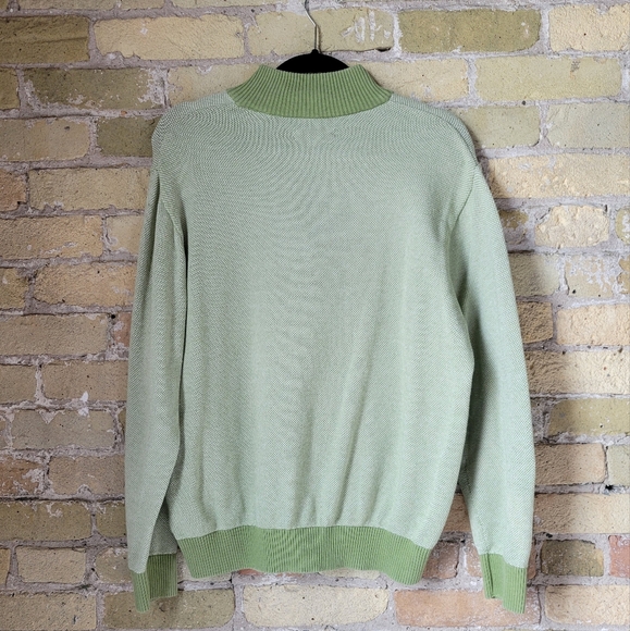 Alex Cannon 1/4 Zip Sweater Mens Large 100% Cotton - Picture 4 of 7